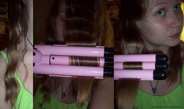 Щипцы для завивки Aliexpress Тройная плойка для волос Hot slling Lcd egg rolls stick hair roller tube hair sticks 3 barreles wave iron - фото