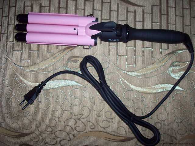Щипцы для завивки Aliexpress Тройная плойка для волос Hot slling Lcd egg rolls stick hair roller tube hair sticks 3 barreles wave iron - фото