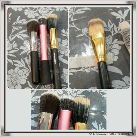 Кисть для макияжа Buyincoins Silver Soft Synthetic Large Cosmetic Blending Foundation Makeup Brush 01 - фото