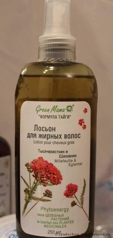 Спрей для волос GREEN MAMA Лосьон для жирных волос   Тысячелистник и шиповник - фото