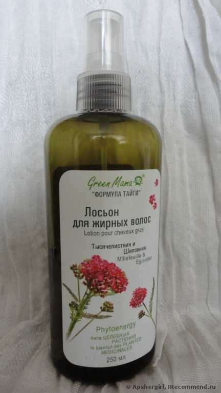 Спрей для волос GREEN MAMA Лосьон для жирных волос   Тысячелистник и шиповник - фото