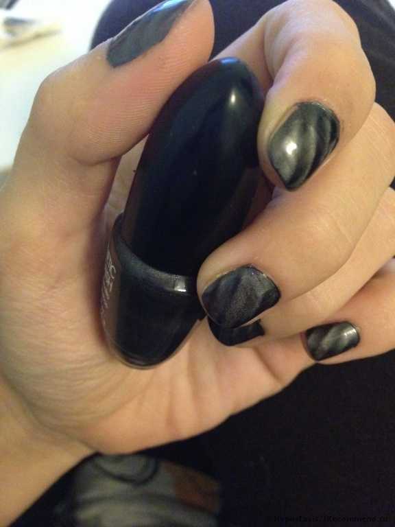 Pupa Magnetic Nail Polish черный на ногтях