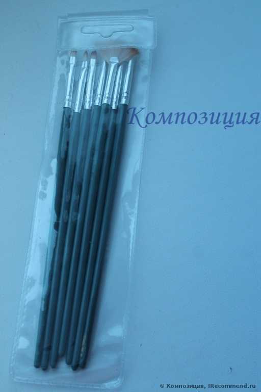 Набор кистей для маникюра Aliexpress 7pcs Purple Cheap Nail Art Brush Set Design Drawing Painting Pen Dotting Tool Free Shipping - фото