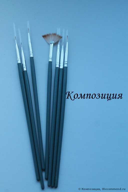Набор кистей для маникюра Aliexpress 7pcs Purple Cheap Nail Art Brush Set Design Drawing Painting Pen Dotting Tool Free Shipping - фото