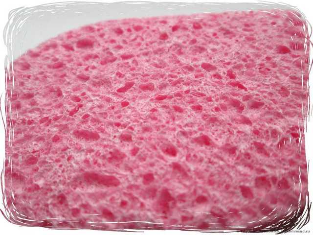 Губка для лица Oriflame Мягкий спонж для умывания из целлюлозы.  Pink Face Sponge. - фото