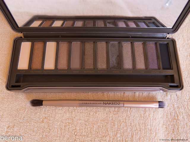 Палетка теней для век Aliexpress Urban Decay Naked 2 New Fashion Professional 12 Color Make up Neutral Nude Eye Shadow Palette With Eye Brush - фото