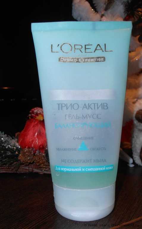 Гель для умывания L'OREAL ТРИО АКТИВ Гель-мусс Балансирующий для нормальной и смешанной кожи - фото