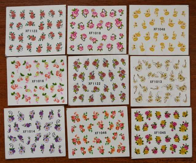 Водные наклейки для ногтей Aliexpress   50 PCS / LOT Nail Art Water Transfers Stickers Nail Decals Stickers Water Decal Cartoon Animation Animal Fish Rabbit - фото