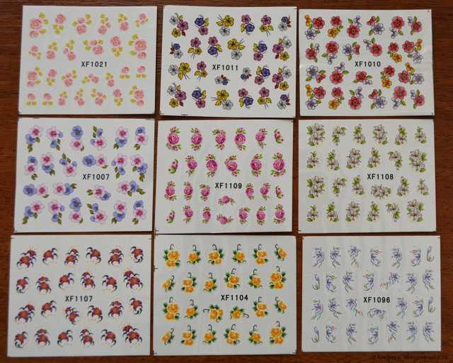 Водные наклейки для ногтей Aliexpress   50 PCS / LOT Nail Art Water Transfers Stickers Nail Decals Stickers Water Decal Cartoon Animation Animal Fish Rabbit - фото