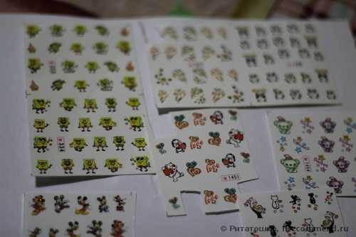 Водные наклейки для ногтей Aliexpress   50 PCS / LOT Nail Art Water Transfers Stickers Nail Decals Stickers Water Decal Cartoon Animation Animal Fish Rabbit - фото