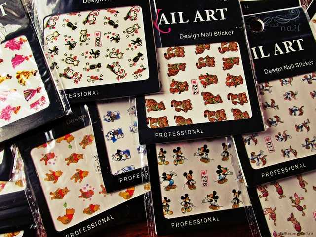 Водные наклейки для ногтей Aliexpress   50 PCS / LOT Nail Art Water Transfers Stickers Nail Decals Stickers Water Decal Cartoon Animation Animal Fish Rabbit - фото
