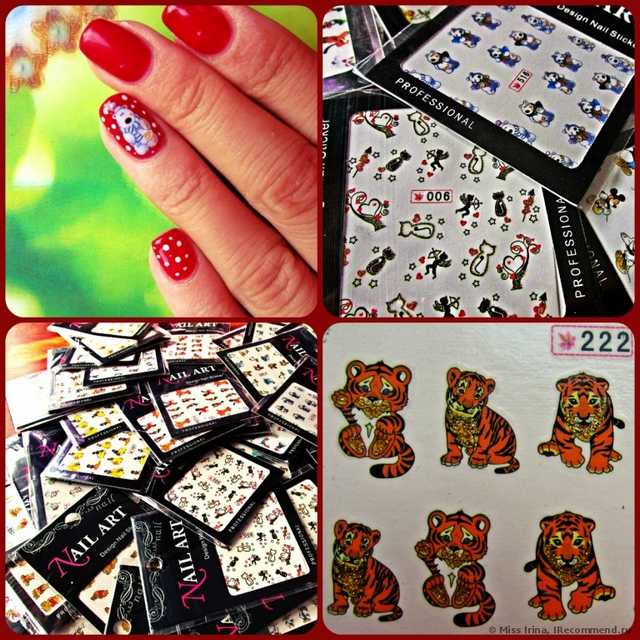 Водные наклейки для ногтей Aliexpress   50 PCS / LOT Nail Art Water Transfers Stickers Nail Decals Stickers Water Decal Cartoon Animation Animal Fish Rabbit - фото