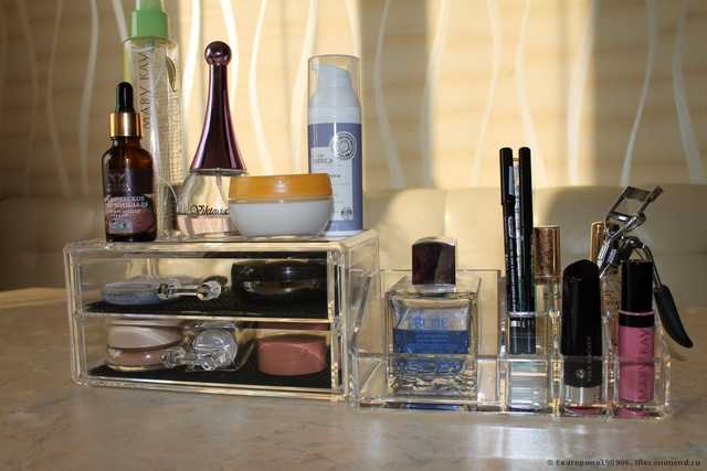 Органайзер Ebay Makeup Organizer Cosmetic Crystal Acrylic Case Display Box Jewelry lipstick now - фото