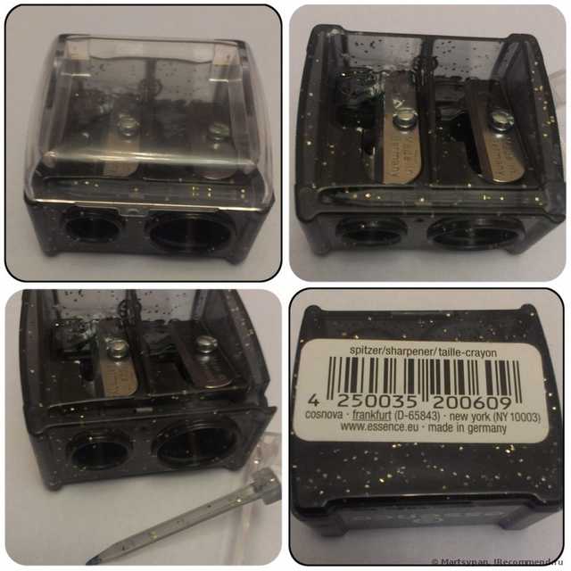 Даже для жирных гелевых карандашей подойдёт точилка Essence Sharpener