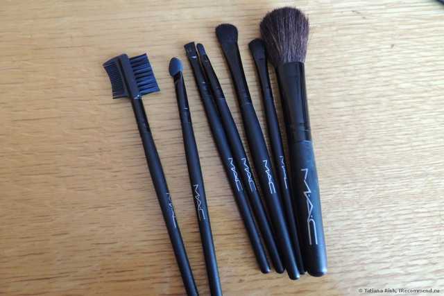 Кисти для макияжа Aliexpress   Big Discounts High quality 7 Pcs Set Makeup Brush Cosmetic Brushes Set +Black Soft Leather Case & Makeup Brush make up brushes - фото