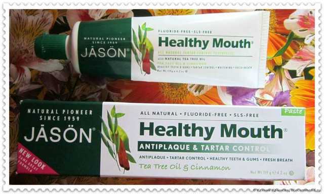 Зубная паста Jason Natural Healthy Mouth Antiplaque & Tartar Control Toothpaste Tea Tree Oil & Cinnamon - фото