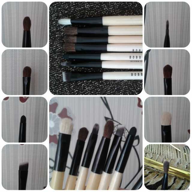 Кисти для макияжа Aliexpress   Professional 9 PCS Cosmetics Makeup Brushes Set with Black Zipper Leather Bag, Brand Make Up Brushes, Free Shipping, Wholesales - фото