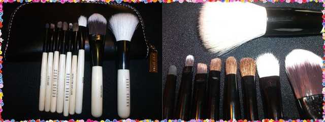 Кисти для макияжа Aliexpress   Professional 9 PCS Cosmetics Makeup Brushes Set with Black Zipper Leather Bag, Brand Make Up Brushes, Free Shipping, Wholesales - фото