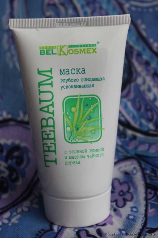 Маска для лица Белкосмекс TEEBAUM Глубоко очищающая успокаивающая с зелёной глиной и маслом чайного дерева - фото