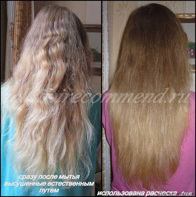 Идея хорошая, но утюжок полностью не заменит (фото волос и расчески)