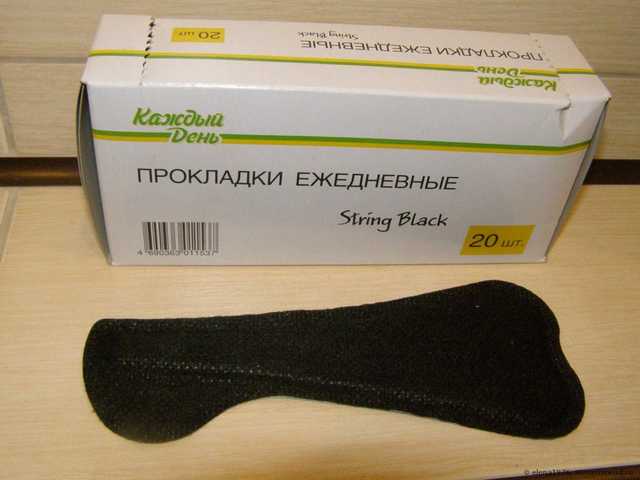 Прокладки ежедневные Ашан String Black - фото