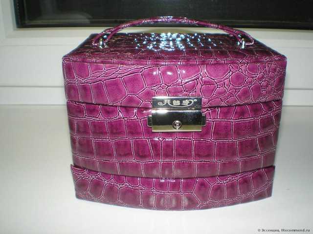 Шкатулка для ювелирных украшений Aliexpress   Copy crocodile skin jewel case - фото