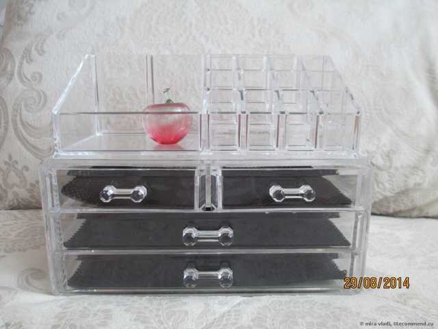 Органайзер Aliexpress Acrylic Cosmetic Organizer Drawer Makeup Case Storage Insert Holder Box - фото
