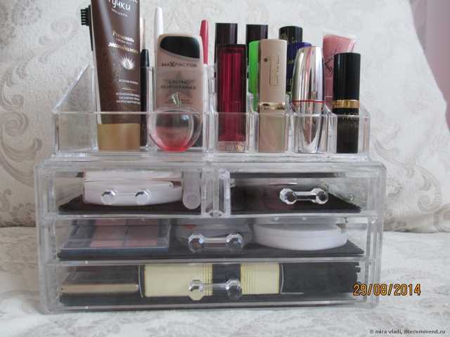 Органайзер Aliexpress Acrylic Cosmetic Organizer Drawer Makeup Case Storage Insert Holder Box - фото
