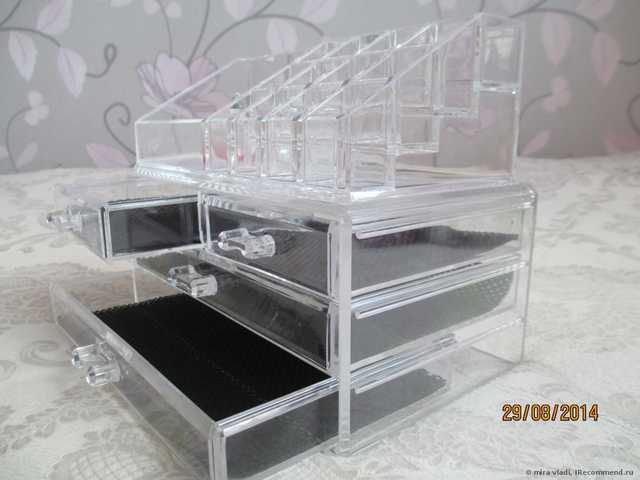 Органайзер Aliexpress Acrylic Cosmetic Organizer Drawer Makeup Case Storage Insert Holder Box - фото
