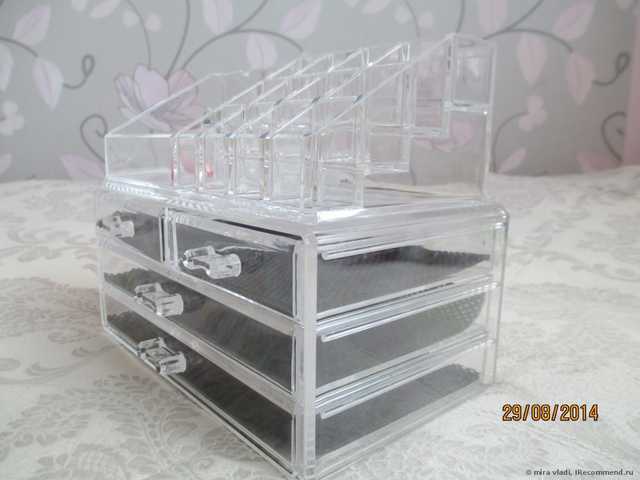 Органайзер Aliexpress Acrylic Cosmetic Organizer Drawer Makeup Case Storage Insert Holder Box - фото