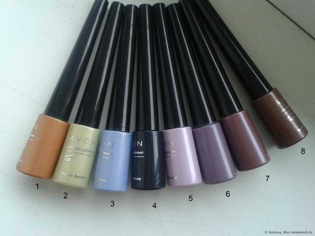 Тени для век Avon Блестящие рассыпчатые с точным аппликатором - фото