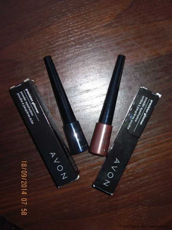 Тени для век Avon Блестящие рассыпчатые с точным аппликатором - фото