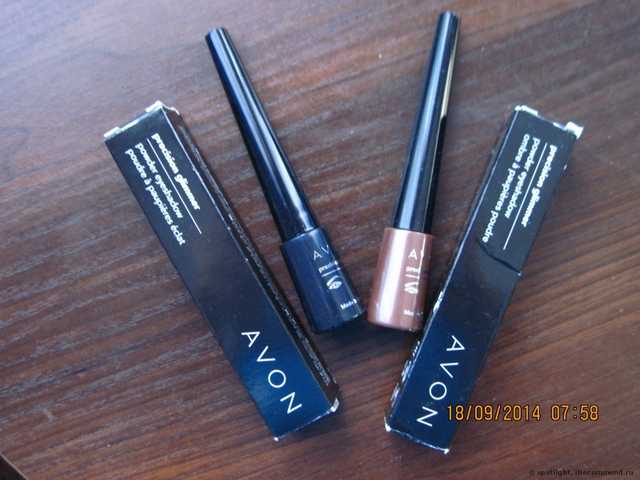 Тени для век Avon Блестящие рассыпчатые с точным аппликатором - фото