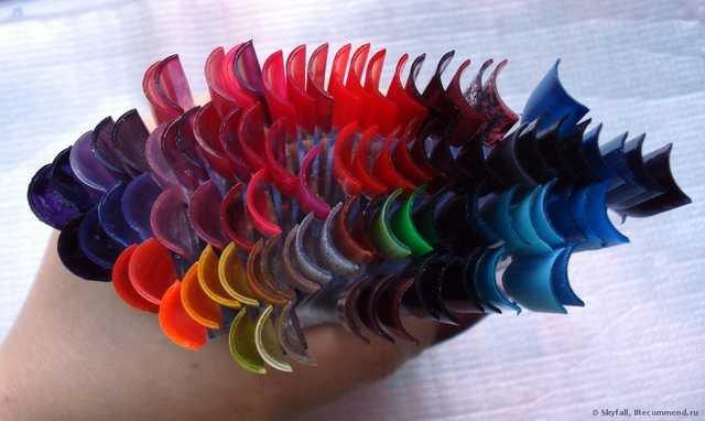 Дисплей для демонстрации лака для ногтей Ebay 50 PCS Clear False Nail Art Fan Board Tips Stick Polish Foldable Display - фото