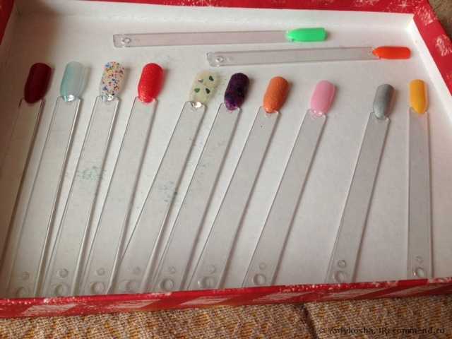 Дисплей для демонстрации лака для ногтей Ebay 50 PCS Clear False Nail Art Fan Board Tips Stick Polish Foldable Display - фото