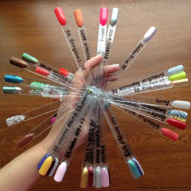 Дисплей для демонстрации лака для ногтей Ebay 50 PCS Clear False Nail Art Fan Board Tips Stick Polish Foldable Display - фото