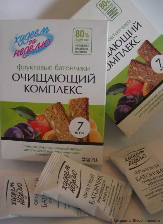 Леовит Худеем за неделю батончик фруктовый очищающий комплекс 70г №7 - фото