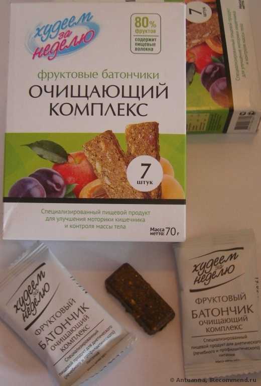Леовит Худеем за неделю батончик фруктовый очищающий комплекс 70г №7 - фото