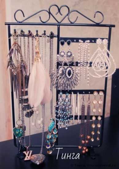 Подставка для бижутерии Buyincoins Earrings Necklaces 32-Hole Jewelry Display Holder Stand - фото
