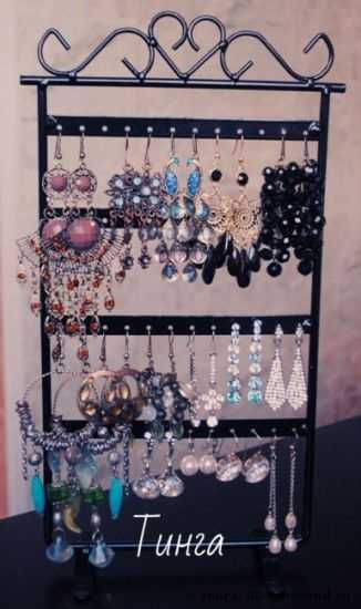 Подставка для бижутерии Buyincoins Earrings Necklaces 32-Hole Jewelry Display Holder Stand - фото