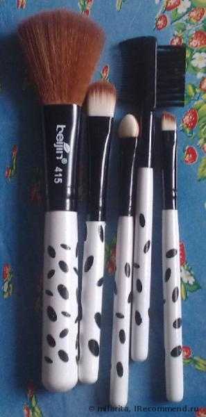 Набор кистей Buyincoins 5 Pcs Wool Makeup Brush Set - фото
