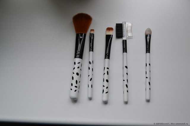 Набор кистей Buyincoins 5 Pcs Wool Makeup Brush Set - фото
