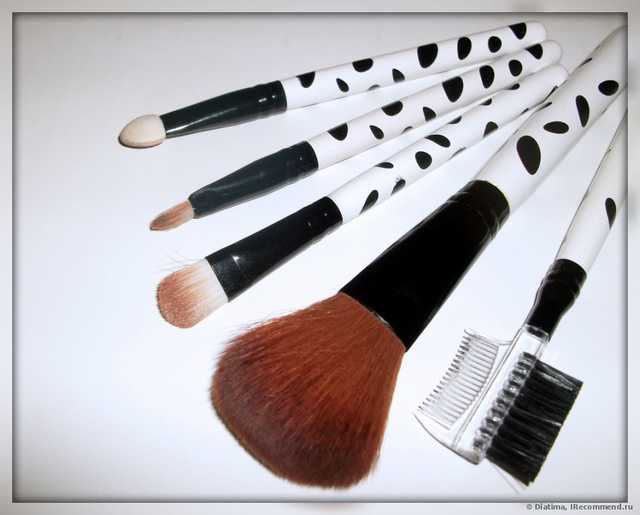 Набор кистей Buyincoins 5 Pcs Wool Makeup Brush Set - фото
