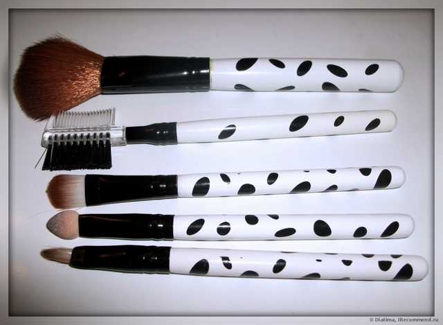 Набор кистей Buyincoins 5 Pcs Wool Makeup Brush Set - фото