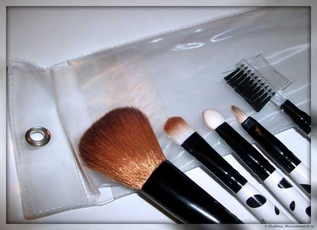 Набор кистей Buyincoins 5 Pcs Wool Makeup Brush Set - фото