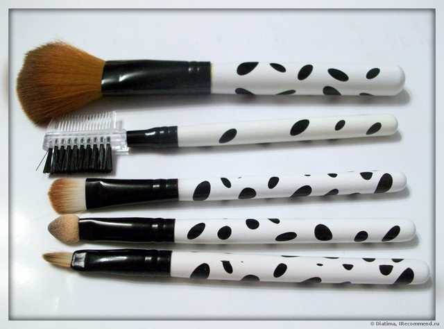 Набор кистей Buyincoins 5 Pcs Wool Makeup Brush Set - фото