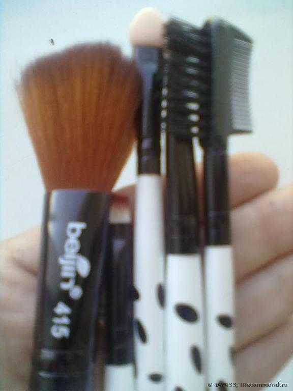 Набор кистей Buyincoins 5 Pcs Wool Makeup Brush Set - фото
