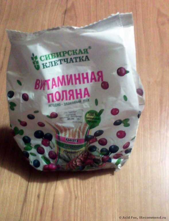 Сибирская клетчатка "Витаминная поляна" ягодно-злаковый микс - фото
