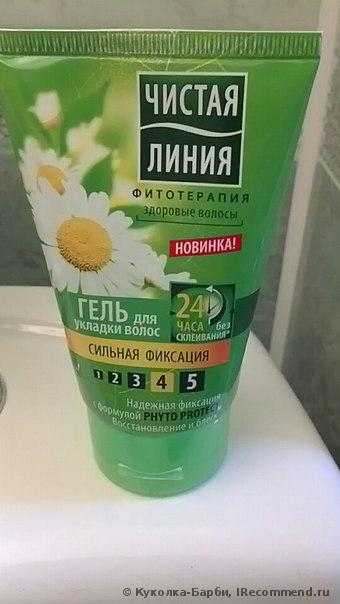 Гель для укладки волос ЧИСТАЯ ЛИНИЯ сильная фиксация - фото