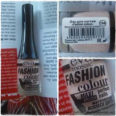 Лак для ногтей Eva Mosaic Fashion Color Коллекция соль & перец - фото